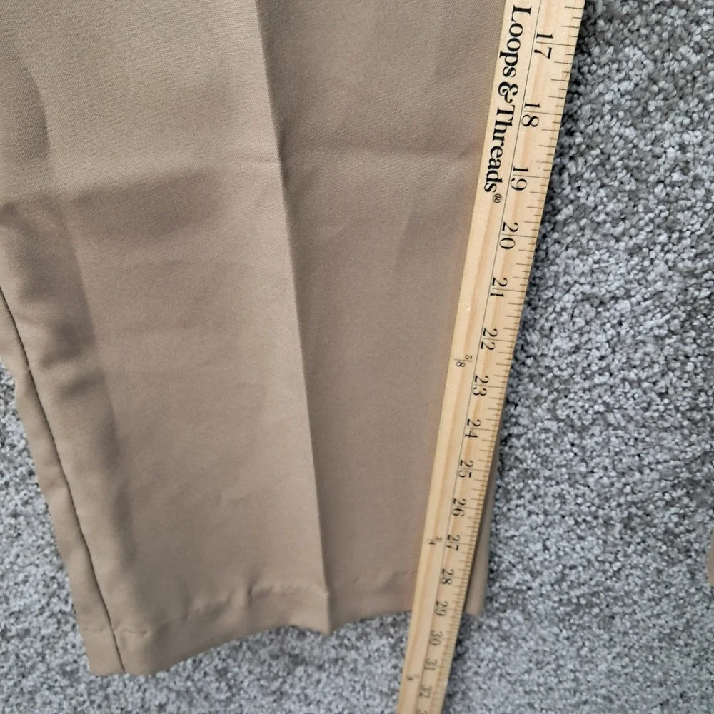 Haband Fit-Forever Mens Tan Khaki Dress Slacks Permanent Press Pants 40M 8107